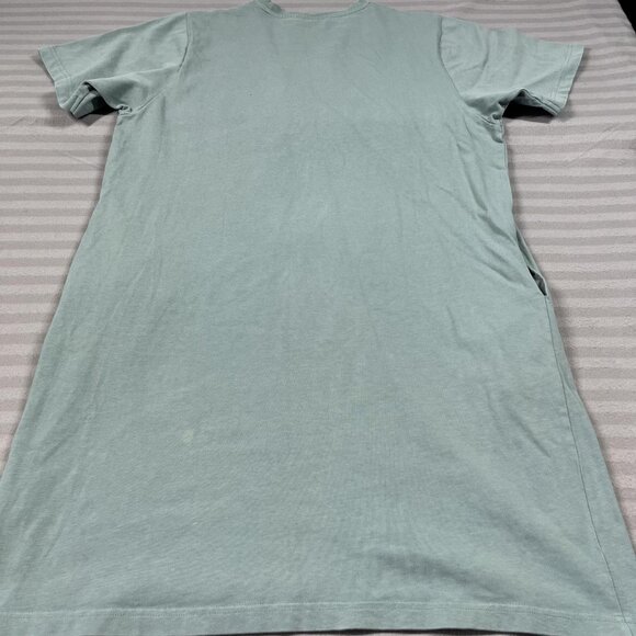Frank And Oak T-Shirt Dress Womens XL Sage Green Organic Cotton Side Pocket - Picture 5 of 12